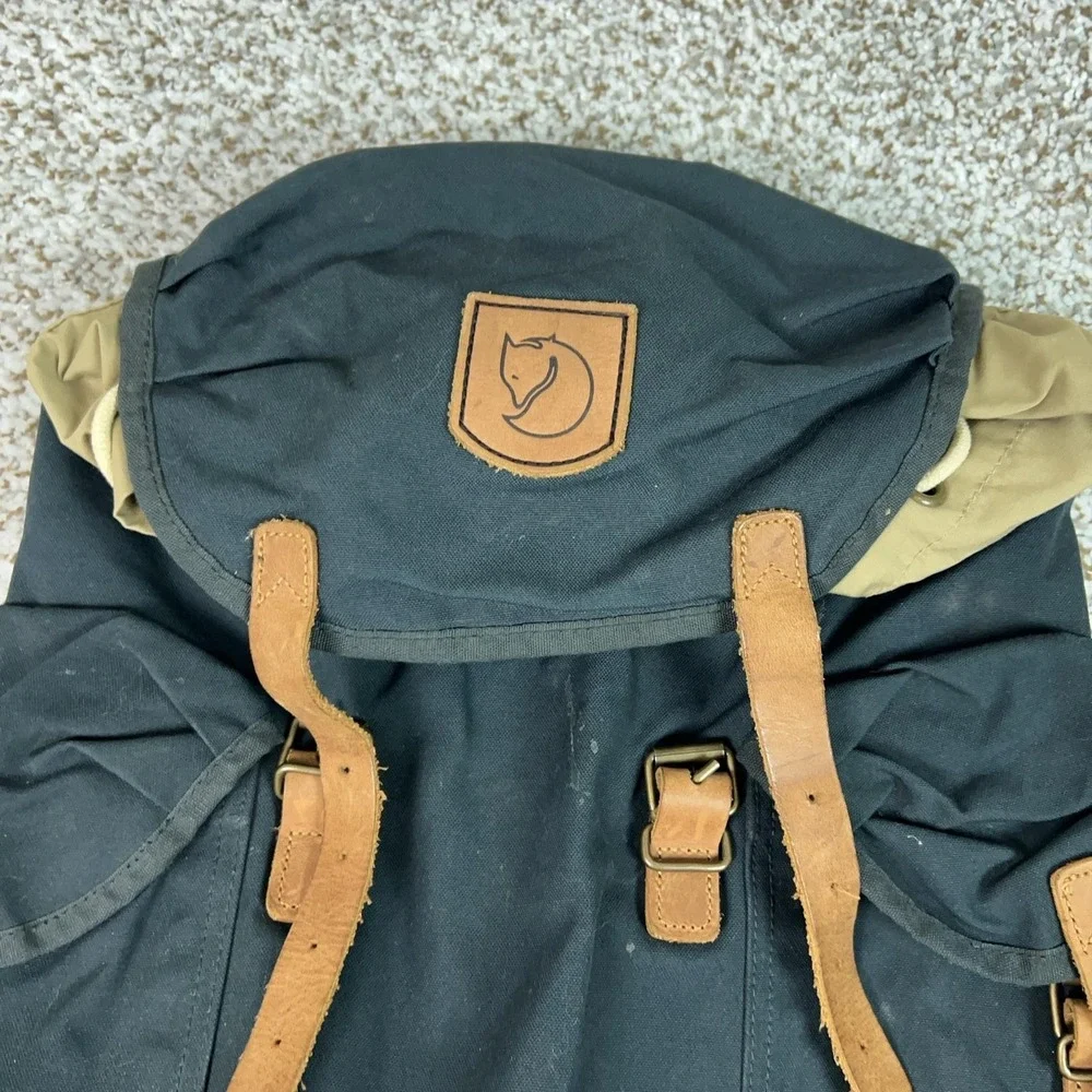 Fjallraven Ovik Backpack 15 Unisex Blue Canvas Outdoor Travel Daypack Hiking